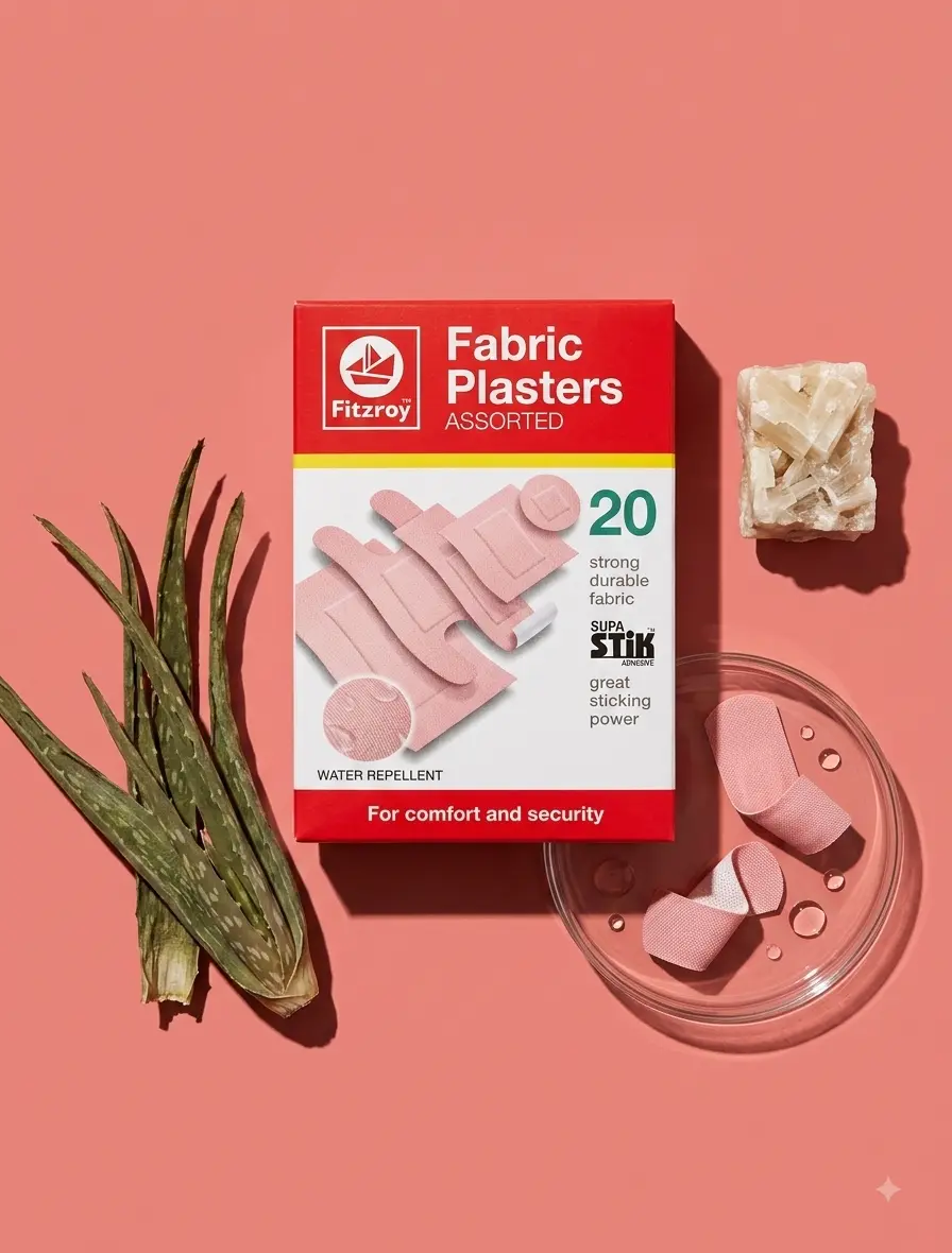 Curitas Fitzroy sobre fondo salmón con aloe vera